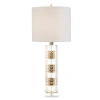 John-richard 34" Table Lamp In Brass,clear