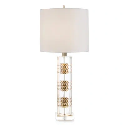 John-richard 34" Table Lamp In Brass,clear