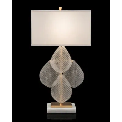 John-richard 34" Table Lamp In White,gold