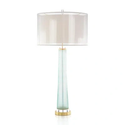 John-richard 39" Nickel Table Lamp In Pale Aqua,gold
