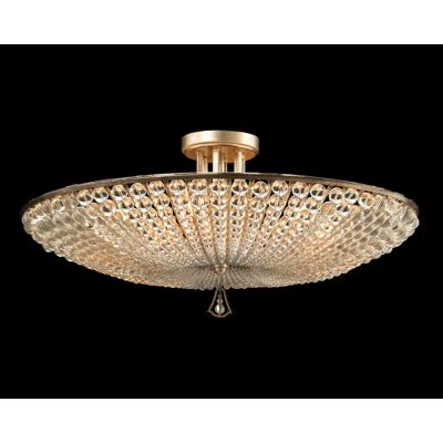 John-richard 6-light 25" Semi Flush Mount In Brass