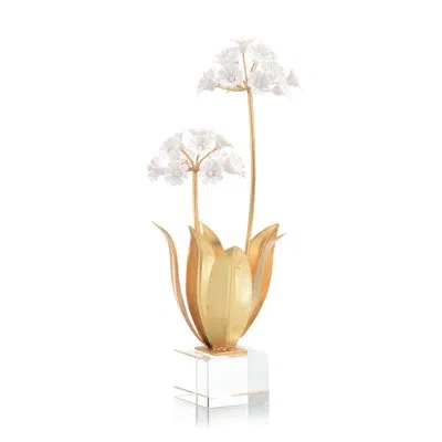 John-richard Allium Moly Sculpture In Clear,gold,white