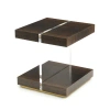 John-richard Ashton Gate Side Table In Clear;brown