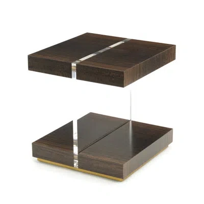John-richard Ashton Gate Side Table In Clear;brown