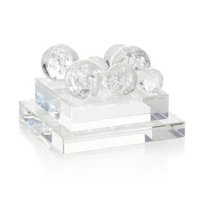 John-richard Bubble Glass Orb Sculpture In Clear