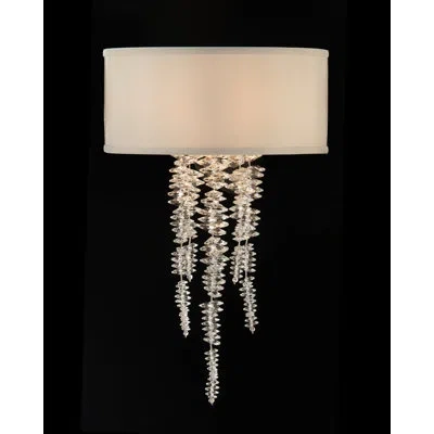 John-richard Cascading 1 - Light White/clear Flush Mounted Sconce In Blanc,transparent;white,clear