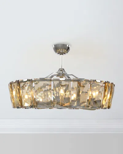 John-richard Collection 10-light Crystal Fandelier In Silver
