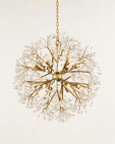 John-richard Collection 28.5" Spherical 12-light Quartz Chandelier In Gold