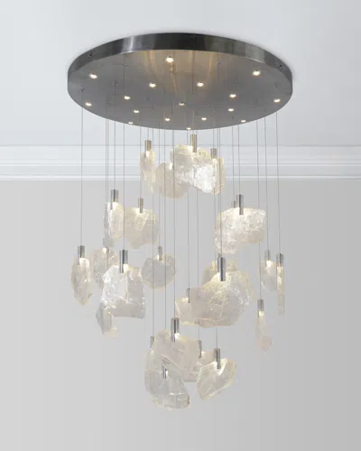 John-richard Collection 41-light Horizontal Selenite Chandelier In Metallic