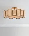 John-richard Collection 6-light Calcite Semi-flush Light In Gold