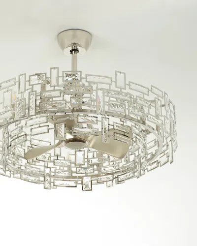 John-richard Collection 8-light Crystal Trim Fandelier In Silver