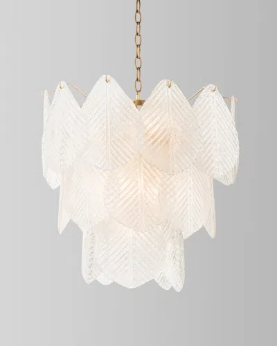 John-richard Collection 9-light Frosted Glass Chandelier In White