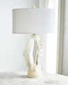 John-richard Collection Abstract Alabaster Table Lamp In White