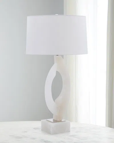 John-richard Collection Alabaster 38" Table Lamp In White