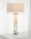 John-richard Collection Alabaster Cross Table Lamp In Yellow