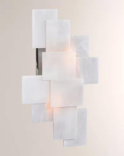 John-richard Collection Alabaster Wall Sconce In White