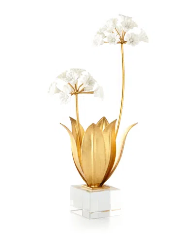 John-richard Collection Allium Moly In Porcelain In Gold