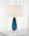 John-richard Collection Amalfi Blue & Clear Glass Table Lamp In Blue