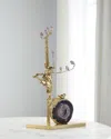 John-richard Collection Amethyst Grove Sculpture On Brass Base In Gold