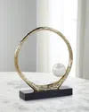John-richard Collection Anello Di Perle Sculpture On Iron Base, Large In White