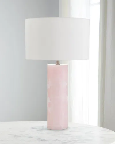 John-richard Collection Aphrodite Round Table Lamp In Pink