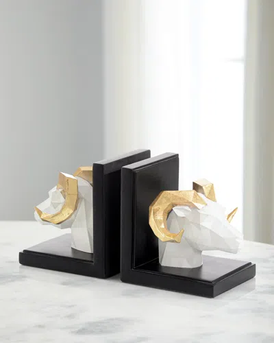 John-richard Collection Aries Bookends, Set Of Two In Black