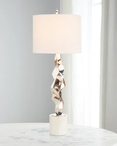 John-richard Collection Art Sculpture Table Lamp In Metallic