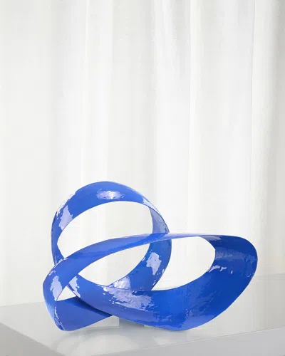 John-richard Collection Artistic Swirl Sculpture Iii In Blue