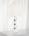 John-richard Collection Asymmetrical Crystal Table Lamp In Metallic