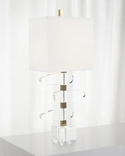 John-richard Collection Asymmetrical Crystal Table Lamp In Gold