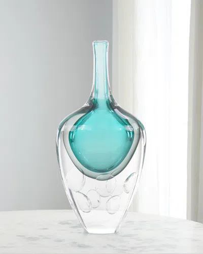 JOHN-RICHARD COLLECTION AZURE ART GLASS VASE