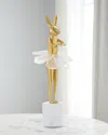John-richard Collection Ballerina Bunny 15" Sculpture On Marble Base Ii In Gold