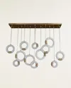 John-richard Collection Bangela 60" 12-light Horizontal Pendant Chandelier In White