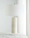 John-richard Collection Beaded Column Table Lamp In White