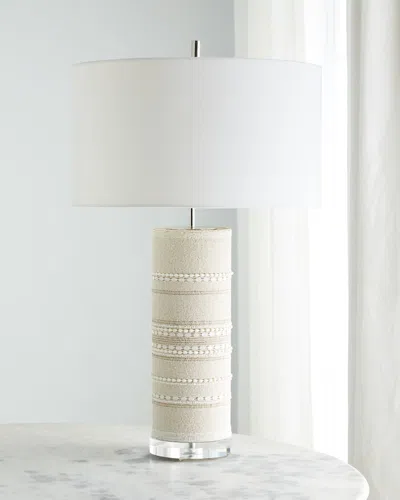 John-richard Collection Beaded Column Table Lamp In Neutral