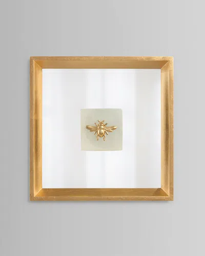 John-richard Collection Bee On Alabaster I Wall Art In Gold
