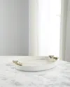 John-richard Collection Bianca Small Tray In Ivory