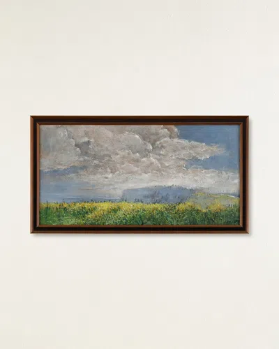 John-richard Collection Billowing Cloudscape Ii Original Painting By Teng Fei In Blue