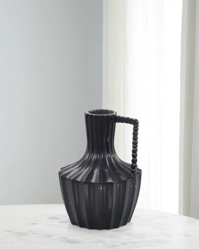 John-richard Collection Black Mykonos Vase