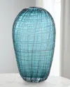 John-richard Collection Blue And Grey Glass Vessel