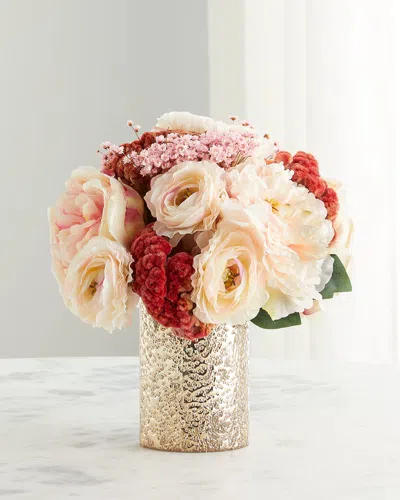 John-richard Collection Blushing Bouquet Faux-floral Arrangement In Multi