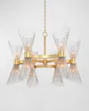 John-richard Collection Bonheur 38" Round 12-light Chandelier In Silver