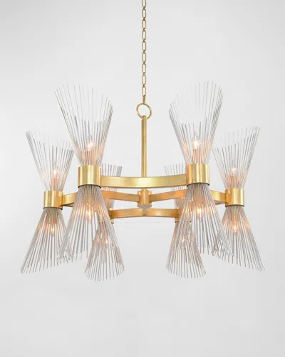 John-richard Collection Bonheur 38" Round 12-light Chandelier In Silver