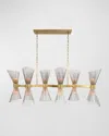 John-richard Collection Bonheur 58" 12-light Horizontal Chandelier In Silver