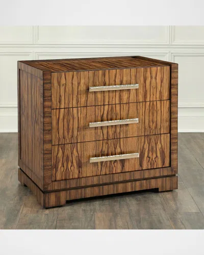 John-richard Collection Borneo 3-drawer Nightstand In Brown