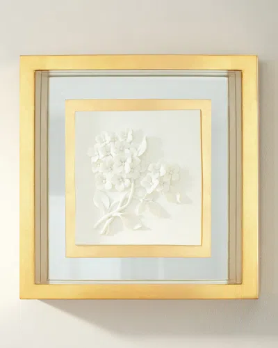 John-richard Collection Botanical Porcelain Iv Wall Art In White/gold