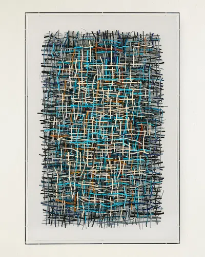 John-richard Collection Branchweave Original Wall Art In Blue