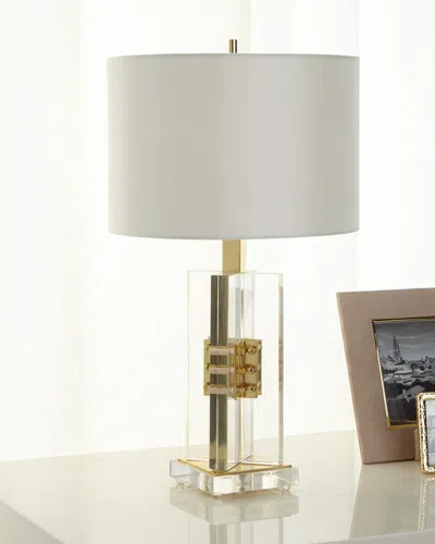 John-richard Collection Brass And Acrylic Table Lamp In Gold