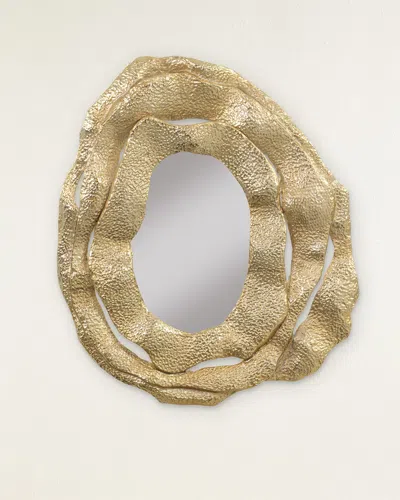 John-richard Collection Brutalist Tripe Frame Mirror In Gray