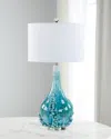 John-richard Collection Bubbling Blue 34" Table Lamp In Blue